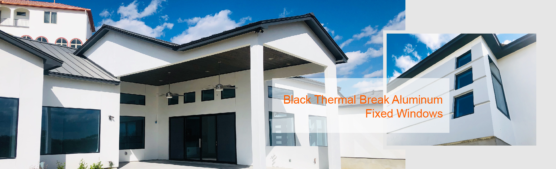 Black Thermal Break Aluminum Fixed Windows